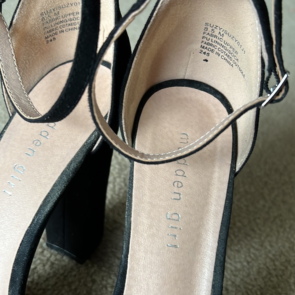 Madden Girl Black Suzy Heels 8.5 - Picture 5 of 6